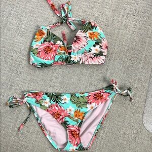 Kona Sol Green and Pink Bikini Swimwear